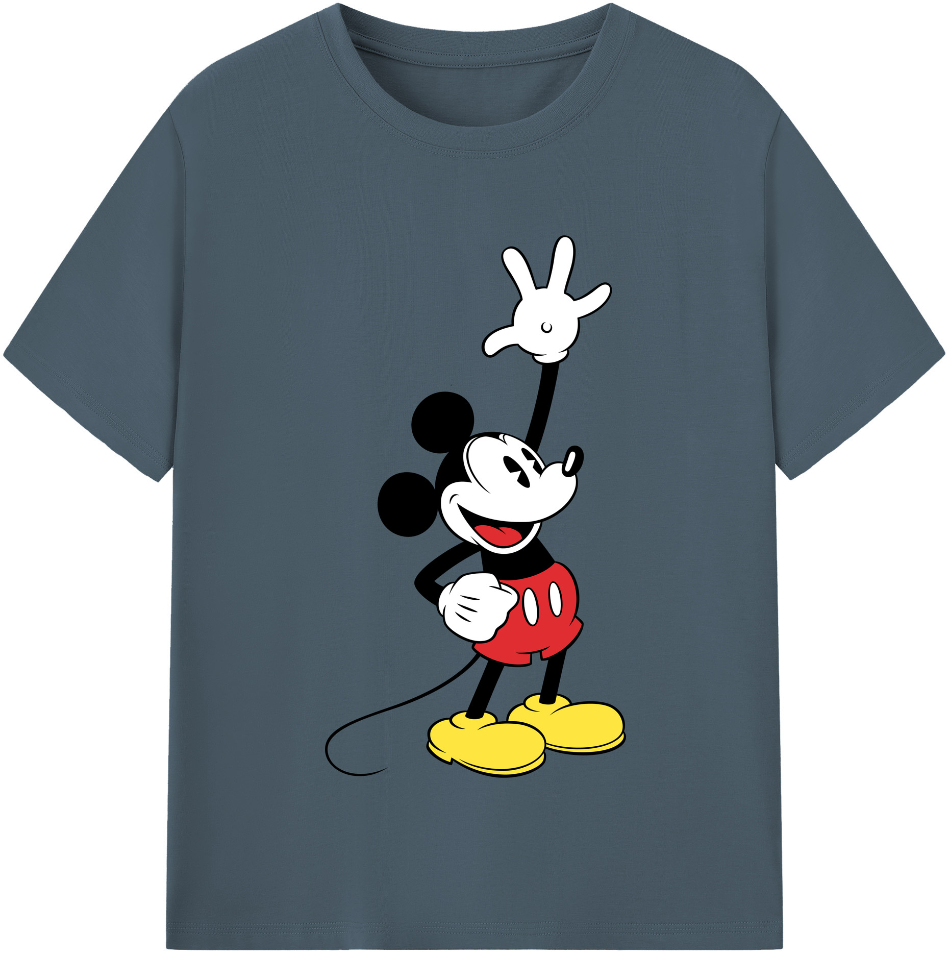 （画像用） ミッキーマウス Mickey Mouse 綿100％半袖Tシャツ（フロントプリント）